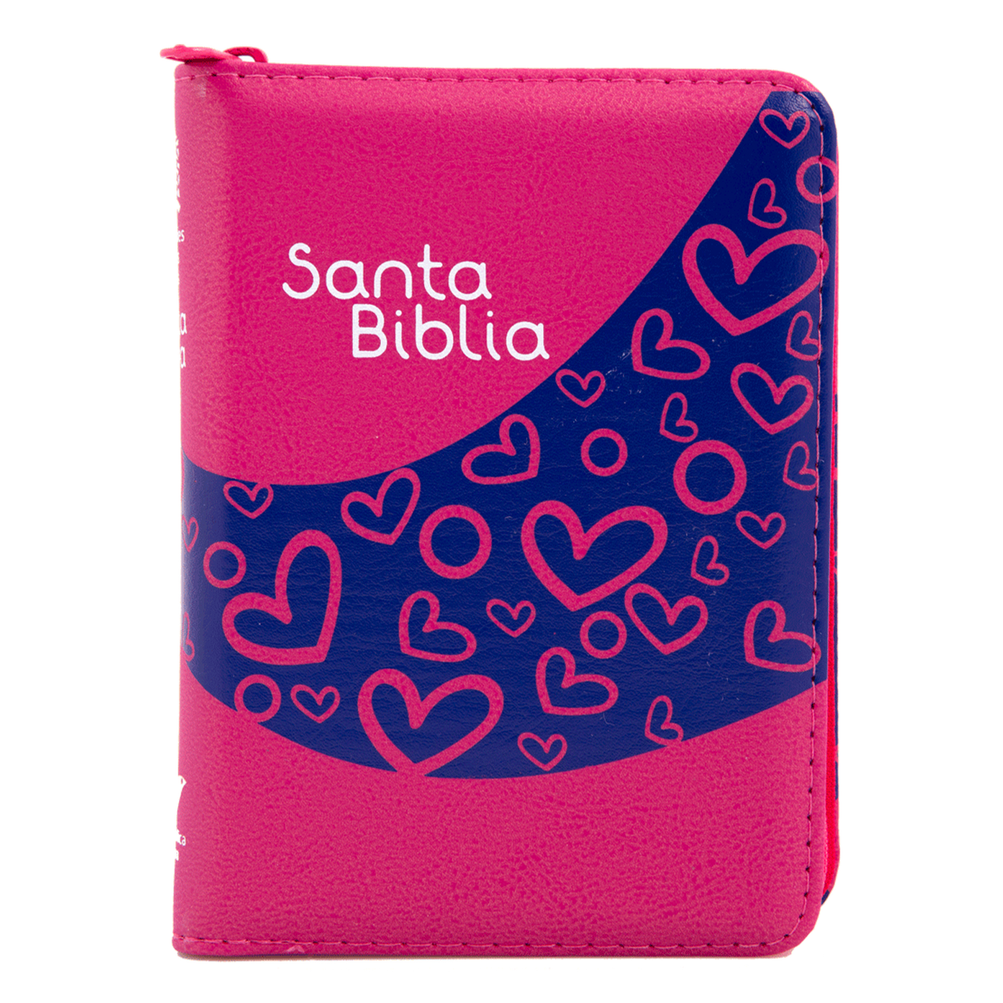 Biblia RVR Letra pequeña Color Fucsia Con Ayudas Digitales