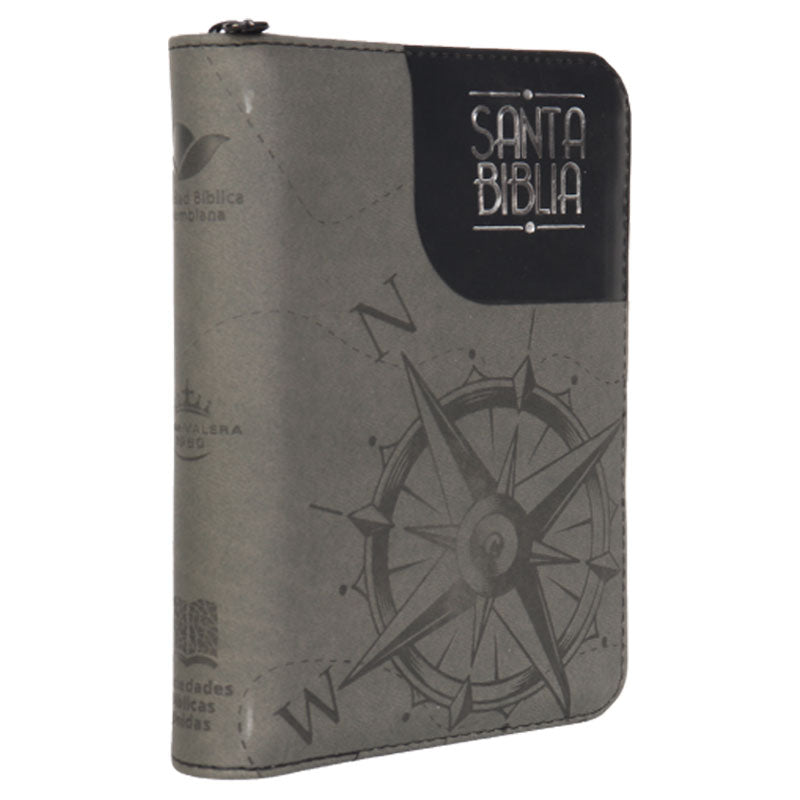 Biblia RVR Letra pequeña Color Negro Con Ayudas Digitales  Con Indice Perforado