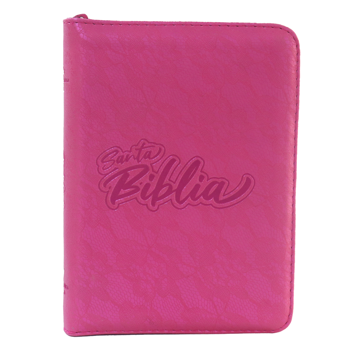 Biblia RVR Letra pequeña Color Fucsia Con Ayudas Digitales