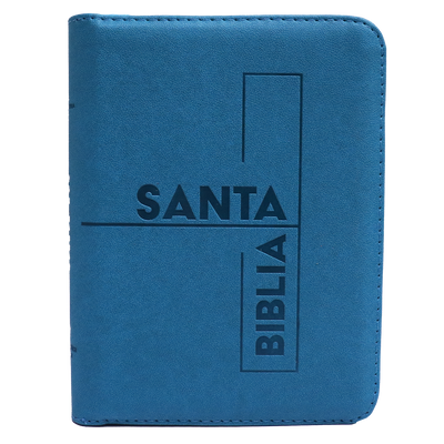 Biblia RVR Letra mediana Color Azul Jade Con Ayudas Digitales