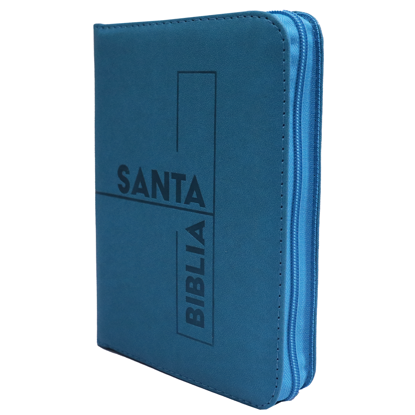 Biblia RVR Letra mediana Color Azul Jade Con Ayudas Digitales