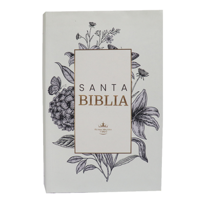 Biblia RVR60 Letra Grande 14 pts Color Blanco Con Ayudas Digitales - Tapa Flexible