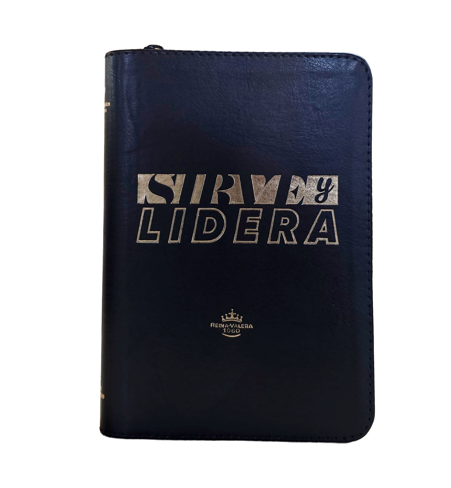 Biblia RVR60 Sirve y Lidera Color Negro Canto Dorado Letra 12 Puntos