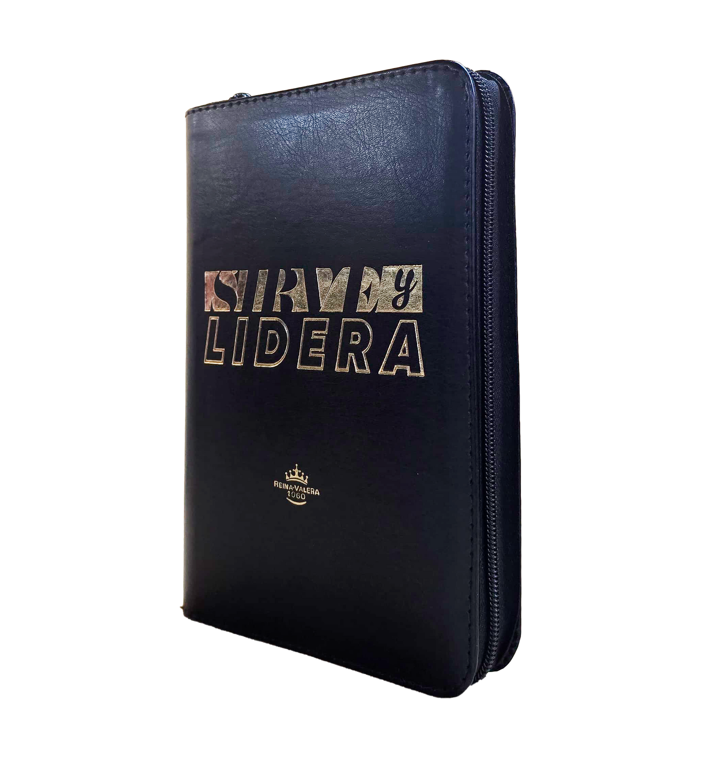 Biblia RVR60 Sirve y Lidera Color Negro Canto Dorado Letra 12 Puntos