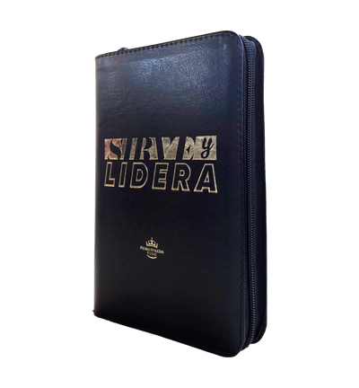 Biblia RVR60 Sirve y Lidera Color Negro Canto Dorado Letra 12 Puntos