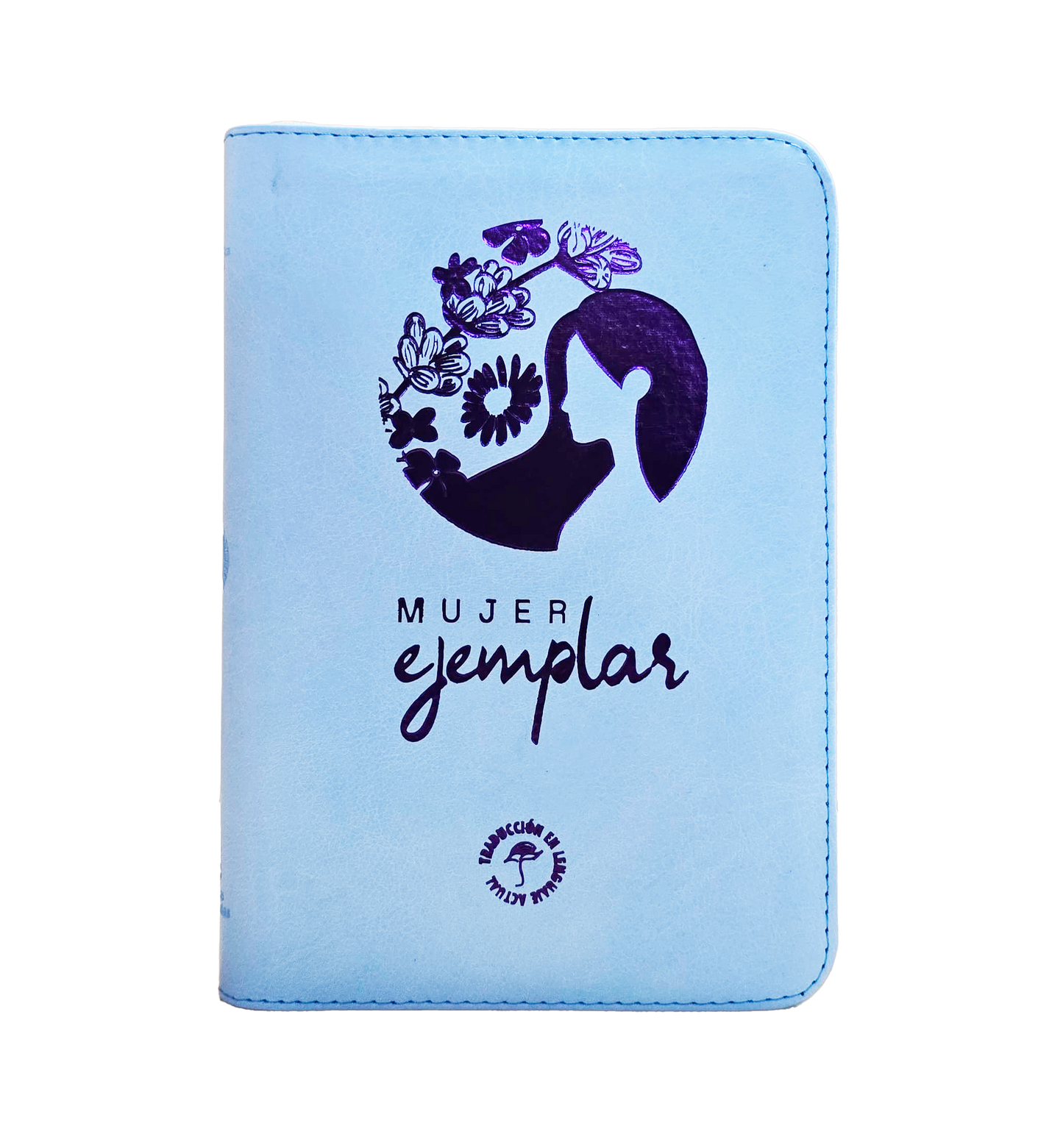 Biblia Mujer Ejemplar TLA066  PJR Azul Canto Plateado