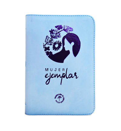 Biblia Mujer Ejemplar TLA066  PJR Azul Canto Plateado