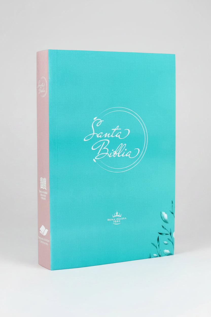 Biblias Misioneras RVR, letra pequeña, Azul Rosado