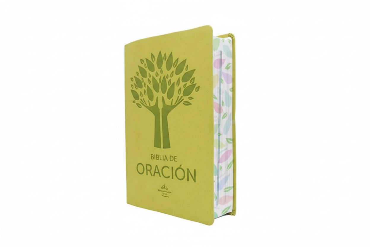 BIBLIA RVC086cLG  DE ORACIONES IMITACIÓN PIEL VERDE