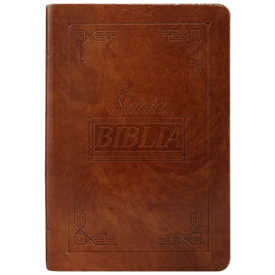 Biblia Reina Valera 1960 Letra Mediana Color Café Canto Pintando