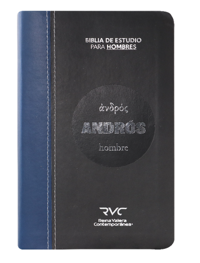 Biblia de Estudio Andrós Reina Valera Contemporánea Imitación Piel Azul/Negro [RVC066EEcTI-AND]
