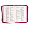 Biblia Infantil Valientes con Jesús RVC Tamaño Bolsillo Letra Mediana Rosa