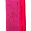 Biblia RVR Letra pequeña Color Fucsia Con Ayudas Digitales