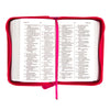 Biblia RVR Letra pequeña Color Fucsia Con Ayudas Digitales