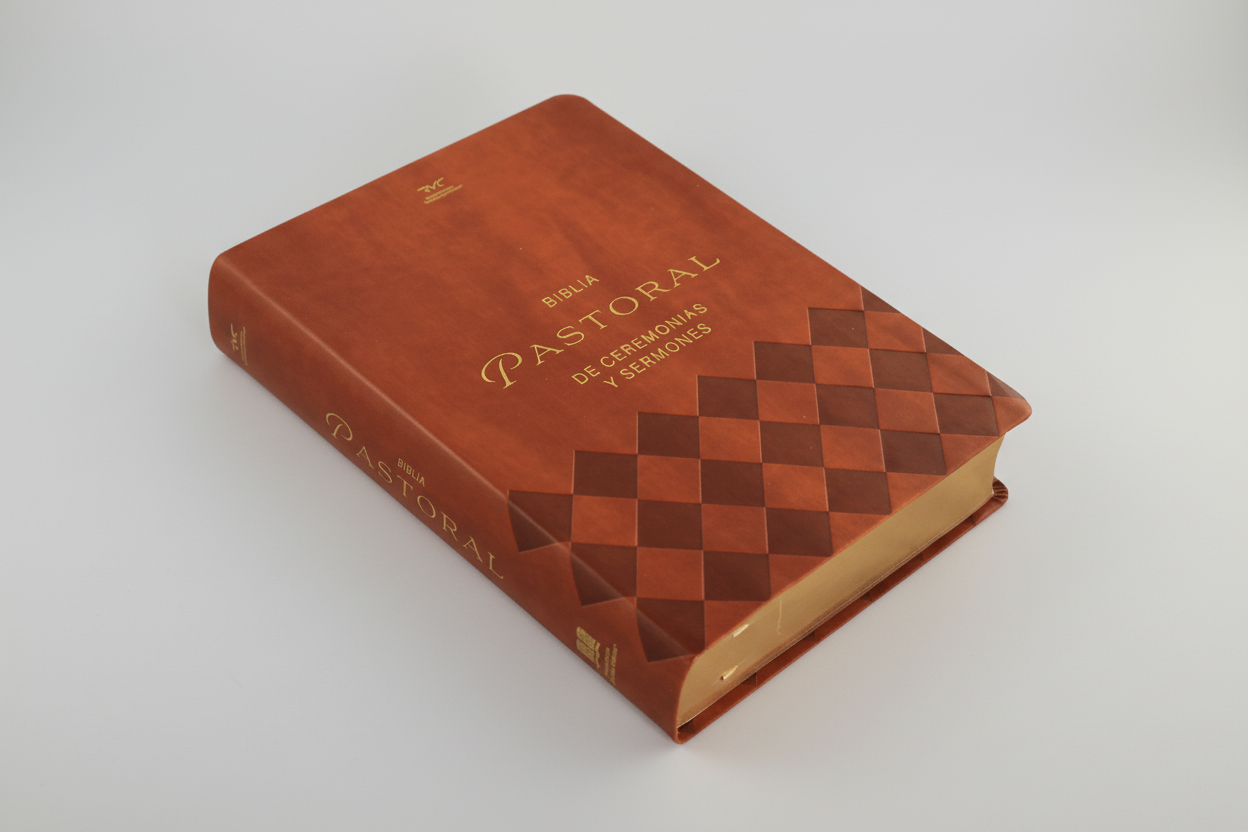 BIBLIA DE ESTUDIO RVC086cLG PJR PASTORAL CEREMONIAS Y SERMONES IMITACIÓN PIEL MARRÓN