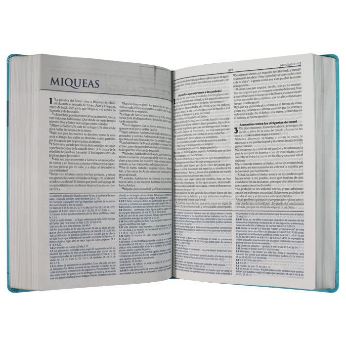 BIBLIA DE ESTUDIO RVC086cLG  IMITACIÓN PIEL AQUA