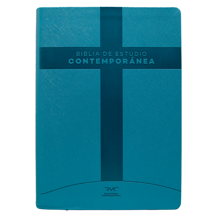 BIBLIA DE ESTUDIO RVC086cLG  IMITACIÓN PIEL AQUA