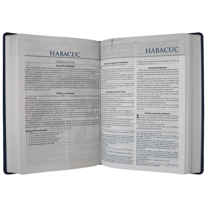 BIBLIA DE ESTUDIO RVC086cLG  IMITACIÓN PIEL AZUL OSCURO