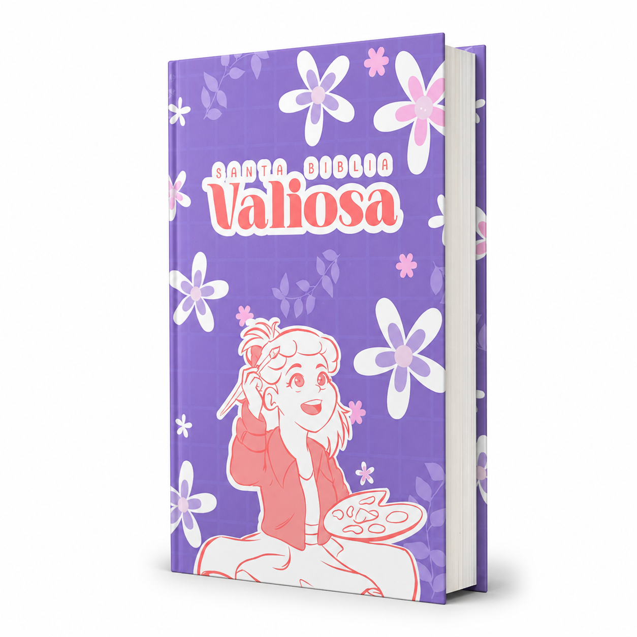 BIBLIA VALIOSA RVC066 LGP PJR LILA CANTO BLANCO VALIOSA  TAPA DURA