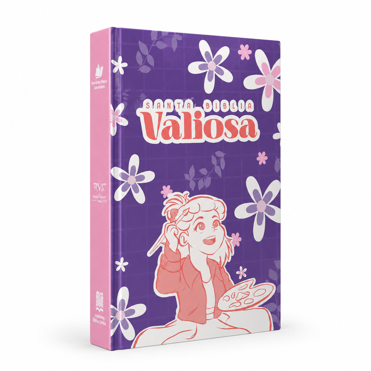 BIBLIA VALIOSA RVC066 LGP PJR LILA CANTO BLANCO VALIOSA  TAPA DURA