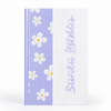 BIBLIA LETRA GRANDE RVR063LG PJR  COLOR LILA CON FLORES 12 PUNTOS TAPA DURA