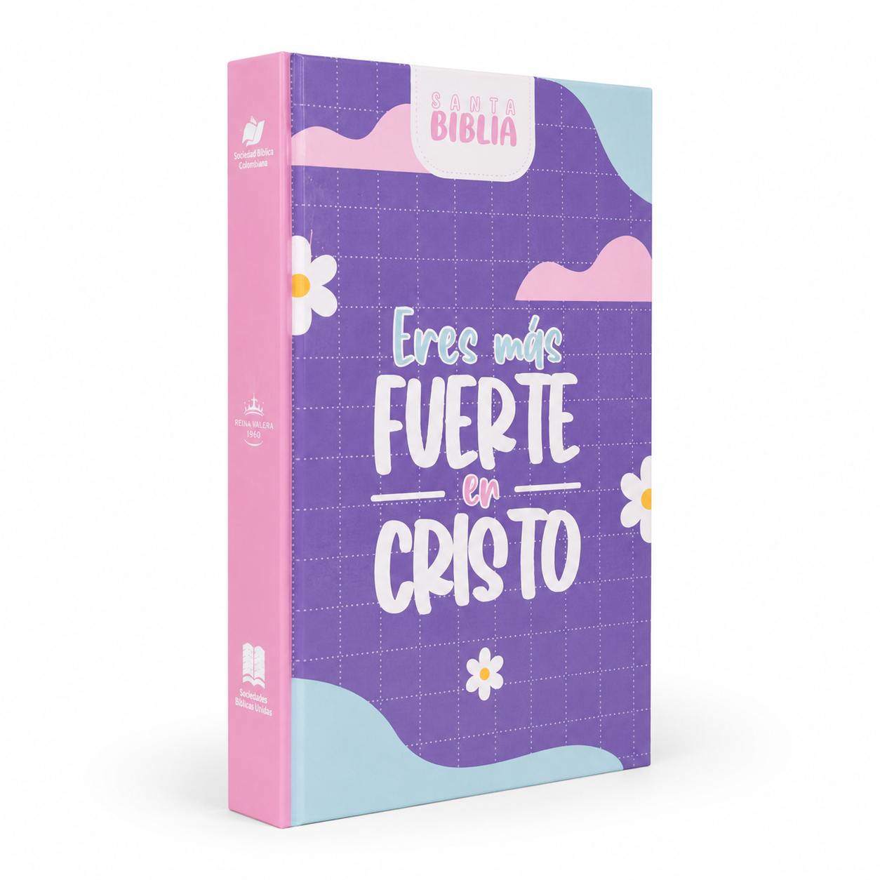 BIBLIA LETRA GRANDE RVR063LG PJR  COLOR LILA ROSA 12 PUNTOS TAPA DURA
