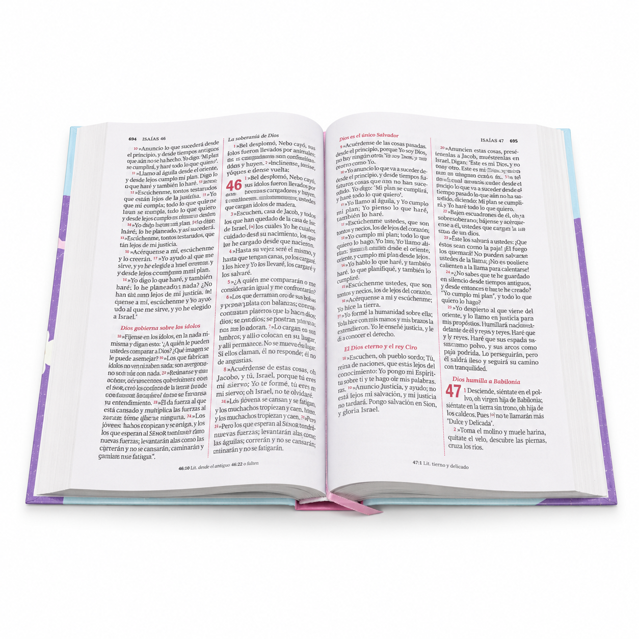 BIBLIA LETRA GRANDE RVR063LG PJR  COLOR LILA ROSA 12 PUNTOS TAPA DURA