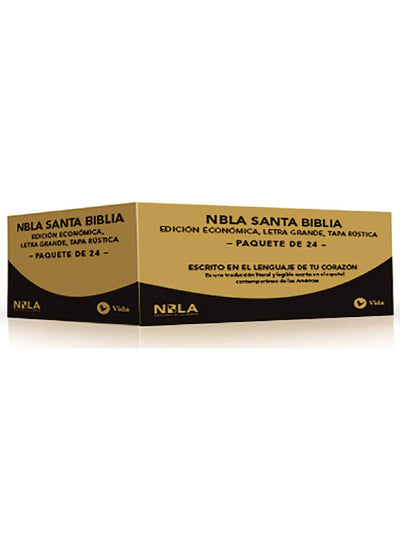 Caja de Biblias NBLA Misioneras Letra Grande 24 Unidades