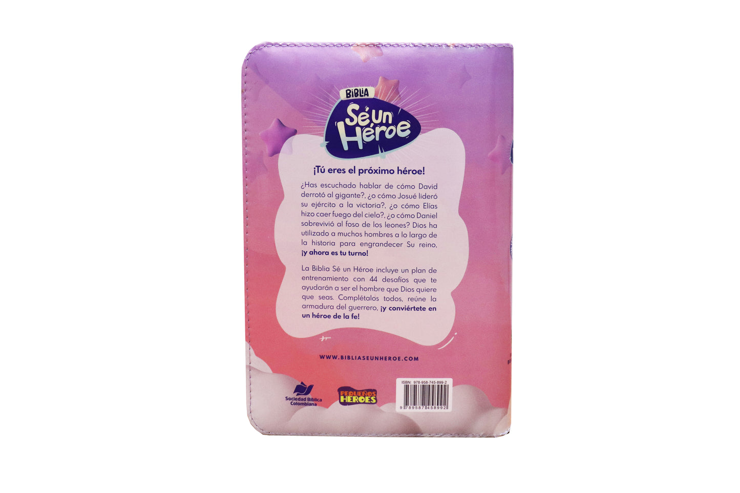 Biblia Se un Héroe TLA062LGPZa PJR Rosada Canto Rosado