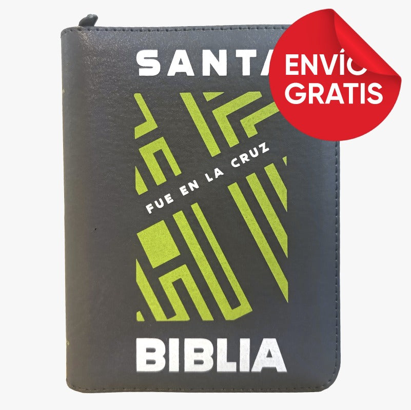 Biblia Reina Valera 1960 mediana RVR Letra Grande PJR Color Gris Con Ayudas Digitales