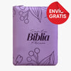 Biblia Reina Valera 1960 Letra pequeña Color Lila Con Ayudas Digitales
