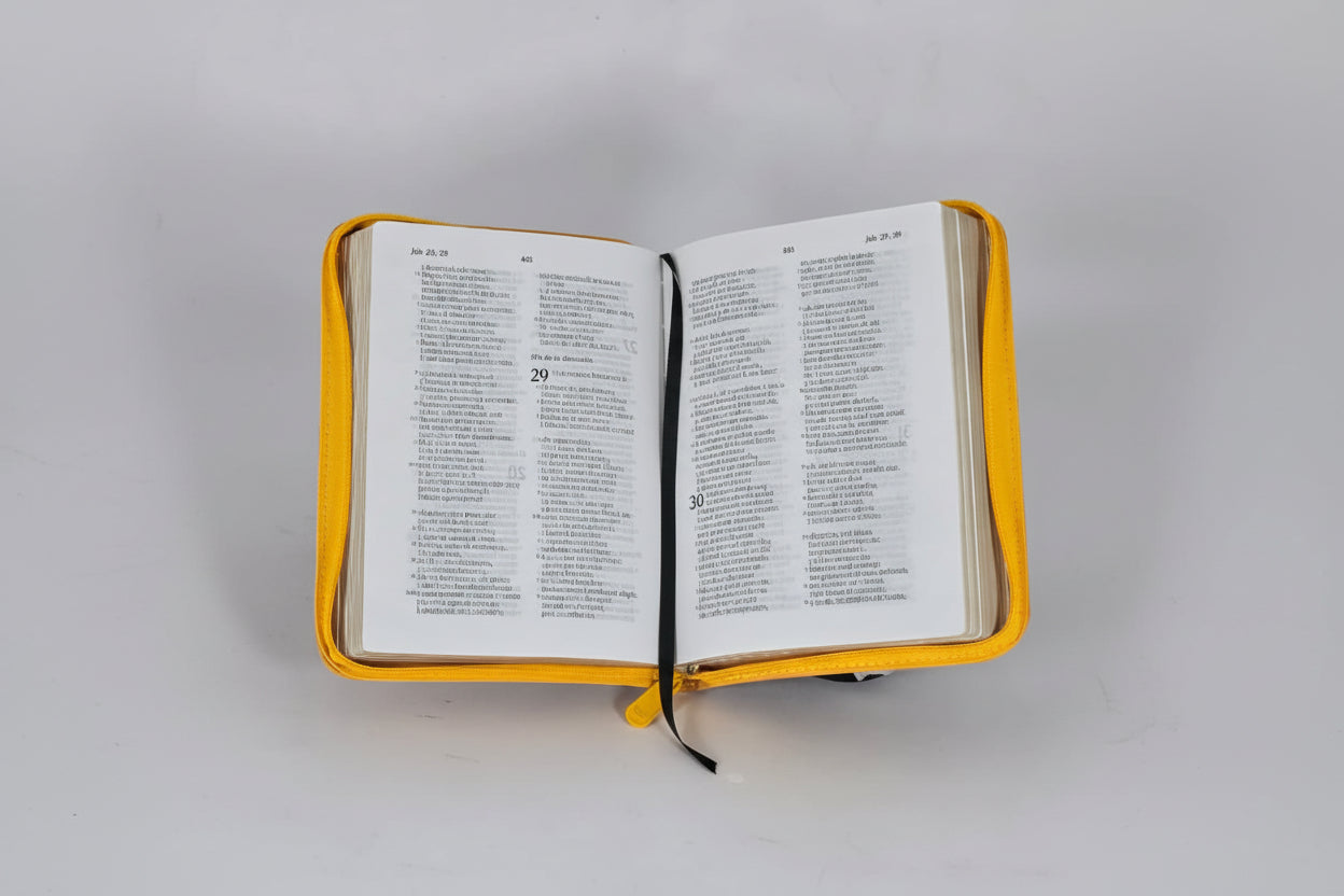 BIBLIA TLA.46ZLM IMITACIÓN PIEL AMARILLO CON CIERRE