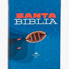 Biblia mediana RVR Letra Grande PJR Color Azul Con Ayudas Digitales Tapa Dura