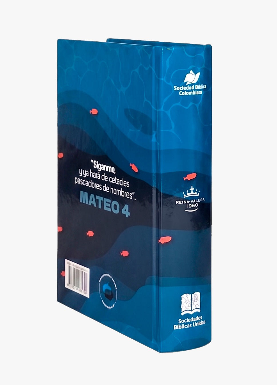 Biblia mediana RVR Letra Grande PJR Color Azul Con Ayudas Digitales Tapa Dura