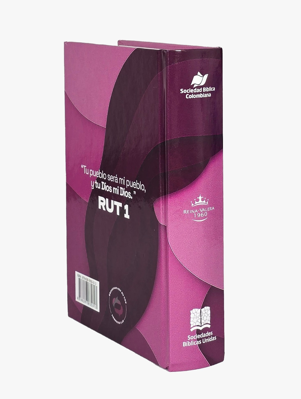 Biblia mediana RVR Letra Grande PJR Color Rosado Con Ayudas Digitales Tapa Dura