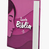 Biblia mediana RVR Letra Grande PJR Color Rosado Con Ayudas Digitales Tapa Dura