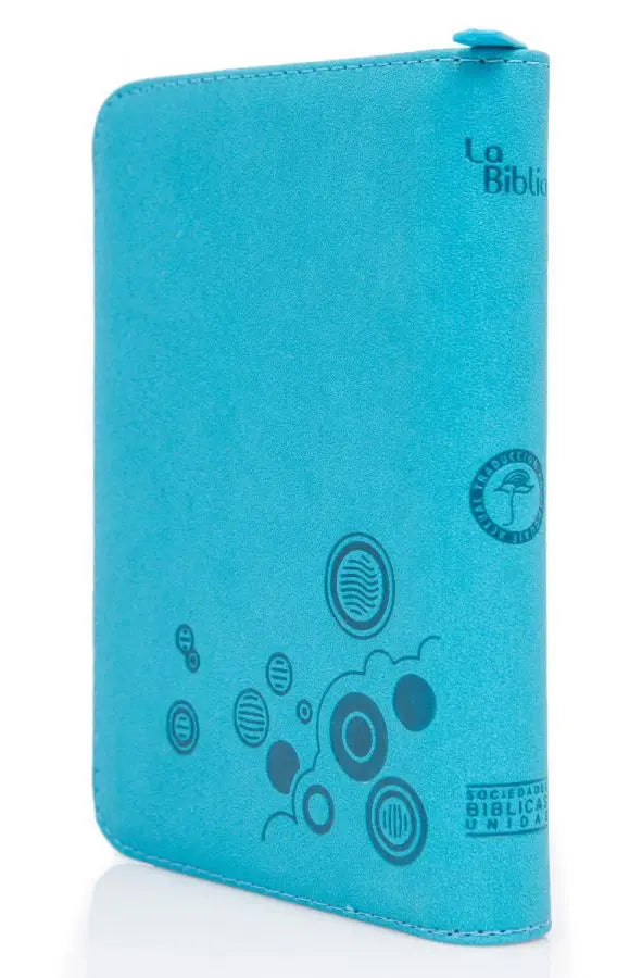 BIBLIA TLA.45ZLM IMITACIÓN PIEL AZUL AGUA MARINA CON CIERRE