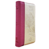 Biblia Reina Valera 1960 Letra pequeña Color Magenta Beige  Con Ayudas Digitales