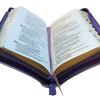 Biblia Reina Valera 1960 Letra pequeña Color Morado Beige Canto Dorado