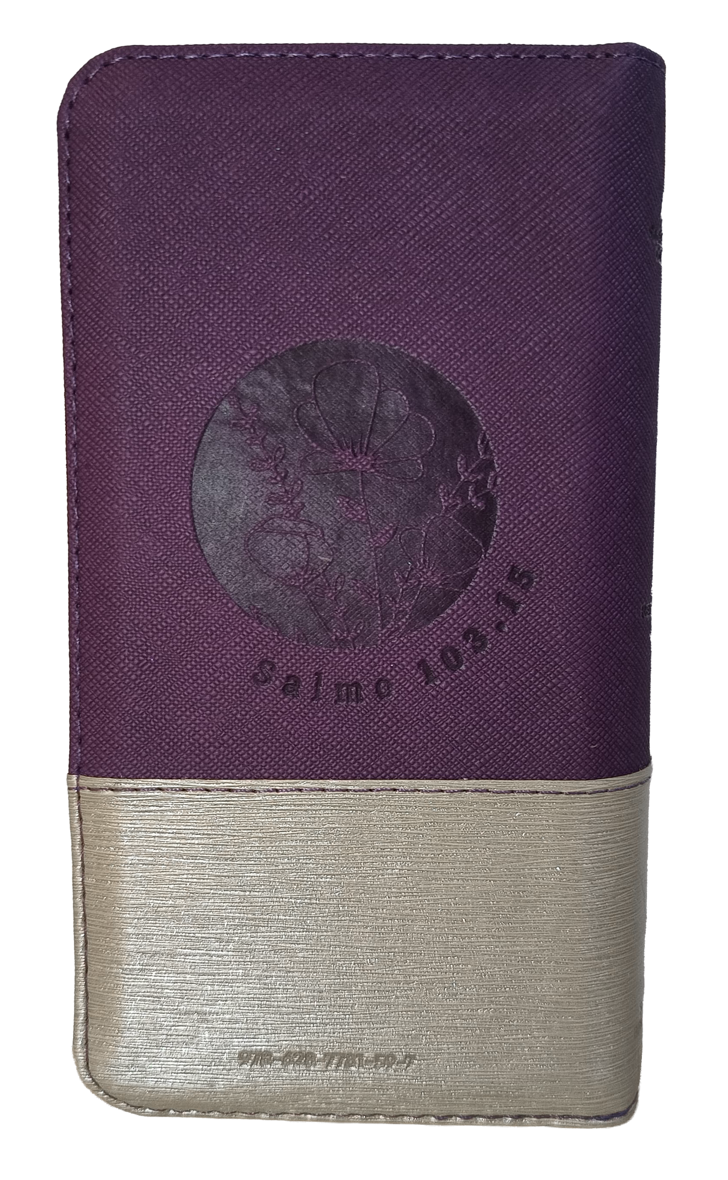 Biblia Reina Valera 1960 Letra pequeña Color Morado Beige Canto Dorado