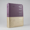 Biblia RVR60 Letra Grande 12 pts con Recursos Digitales - Color Beige Morado