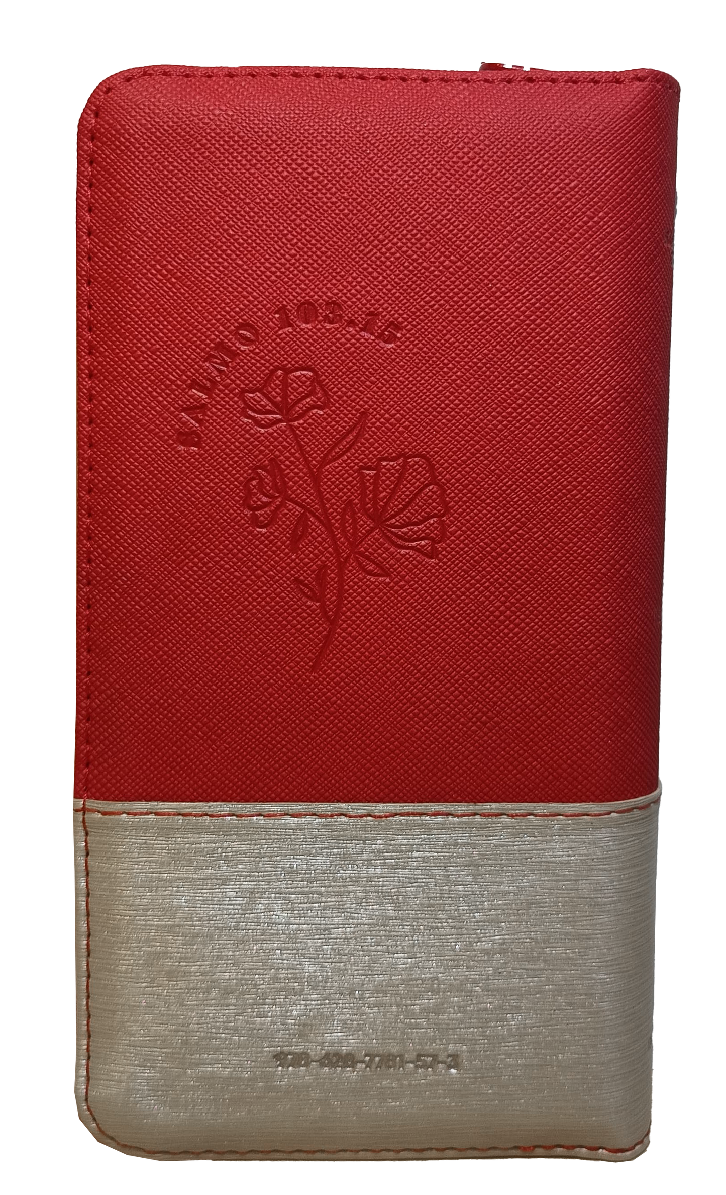 Biblia Reina Valera 1960 Letra pequeña Color Rojo Beige Canto Dorado