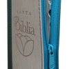 Biblia Reina Valera 1960 Letra pequeña Color Azul  Beige Canto Dorado